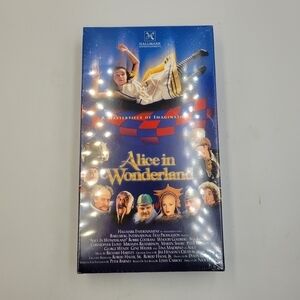 Vintage 1999 Alice in Wonderland Factory Sealed Hallmark Productions VHS Tape